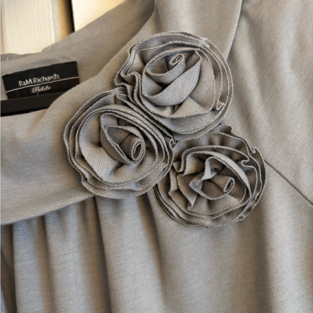 💯NWT Gorgeous Dress. Slate color, R&M Richards brand. Size 6P - Picture 5 of 8